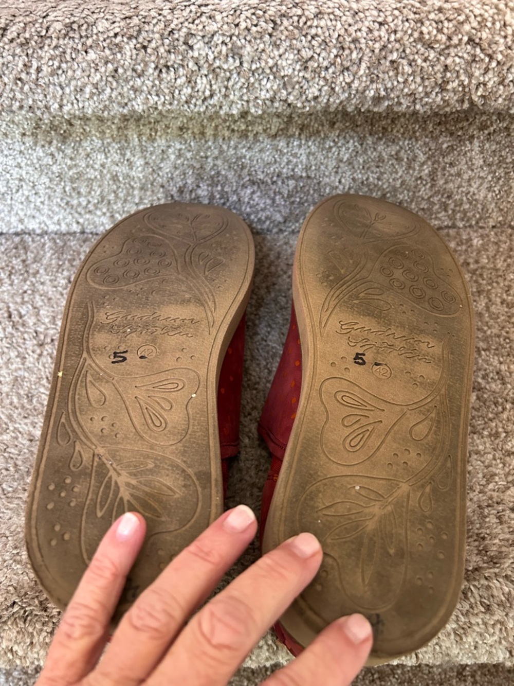 Gudren Sjoden Slip On Suede Loafers. Polka dots. Comfort. Lagenlook. EUC. Funky - Picture 9 of 10